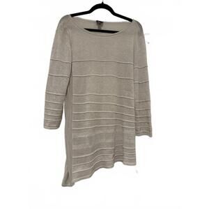 Chicos women's beige sparkly long sleeve sweater sz 3 (US sz 16) #1526